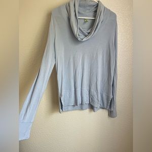 Light blue workout shirt